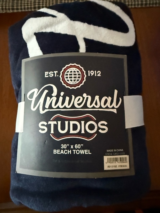 Universal Studio Other - Universal Studios Navy and White Logo Beach Towel